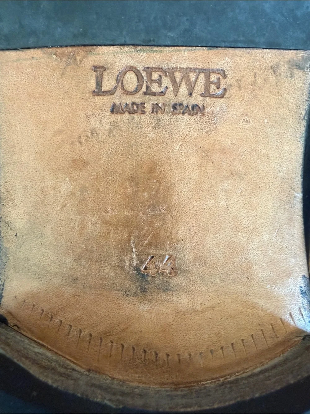 Loewe Black Leather Single Monk Strap Dress Shoes EU 44 US 11 Spain
